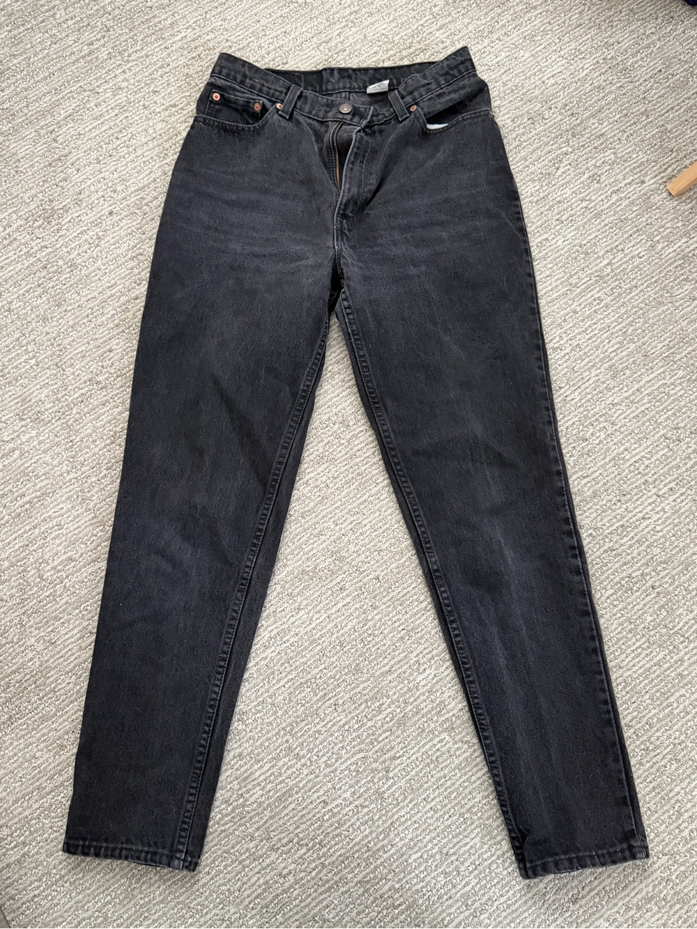 Vintage Levi's Women's Straight Leg Black Jeans
